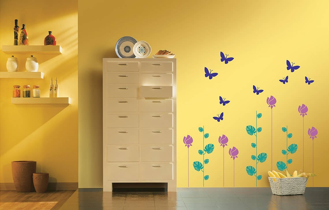 Asian Paints Wall Stencil Design Nature